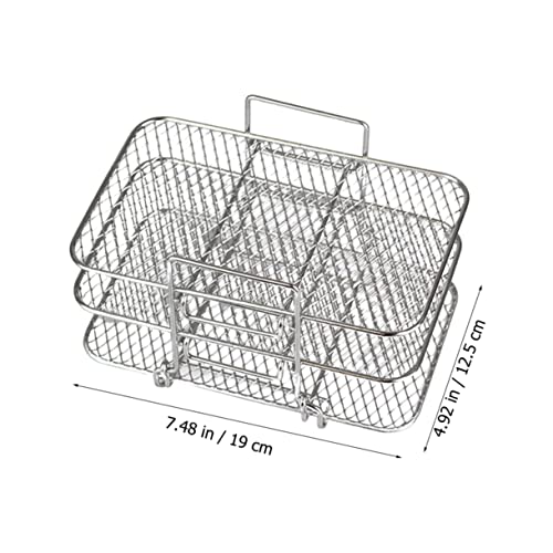 BESTonZON Dreischichtiger Gedämpfter Grillrost Luftfritteuse Grillrost Luftfritteuse Spießgestell Luftfritteuse Ofenpfanne Fritteuse Für Kuchenbackformen Zu Hause Dreischichtiger – Bild 7
