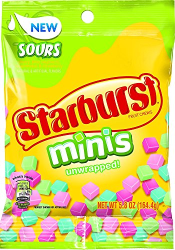 Starburst Sours Minis Fruit Chews Candy Bag, 5.8 Ounce