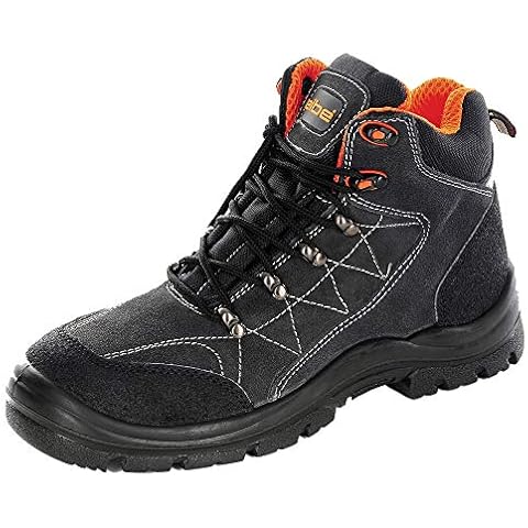 Asatex 19000 47 Safety Boots,"Eibe" S1P, Size 12, Black/Orange Cover