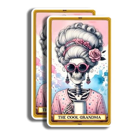 The Cool Grandma Stickers - Funny Stickers for GMA Grandmom - 5" On Longest Side - 2 Pack - High Adhesive Tack - Bumper Stickers for Cars, Truck, SUV - Made in USA - PLS102 Cover
