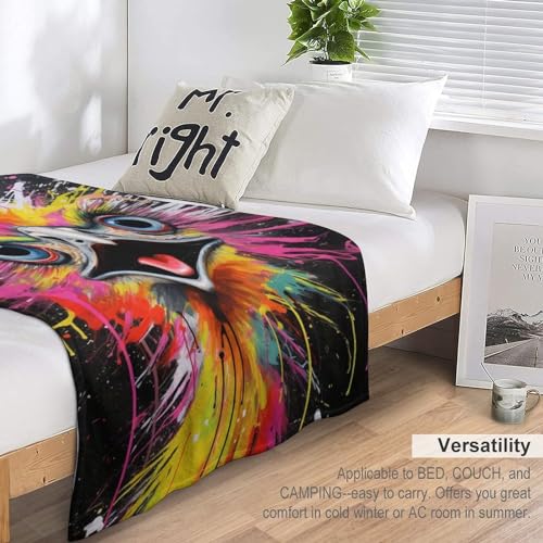 Couverture Luxe Motif Autruche Impression 3D Couvre-lit Flannel Raffiné - 7