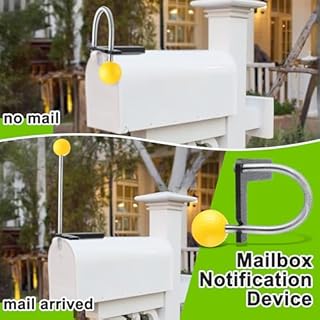 2 Pack Mailbox Notification Device, Mail Arrival Indicator Device, Mailbox Alert Alarm for Delivered Mail (Yellow)