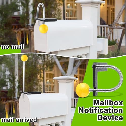 2 Pack Mailbox Notification Device, Mail Arrival Indicator Device, Mailbox Alert Alarm for Delivered Mail