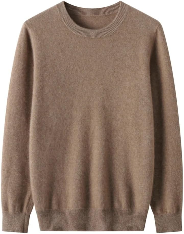Autumn and Winter Men's Sweater Wool Sweater Men's Round Neck Pullover Top Lightweight Sweater