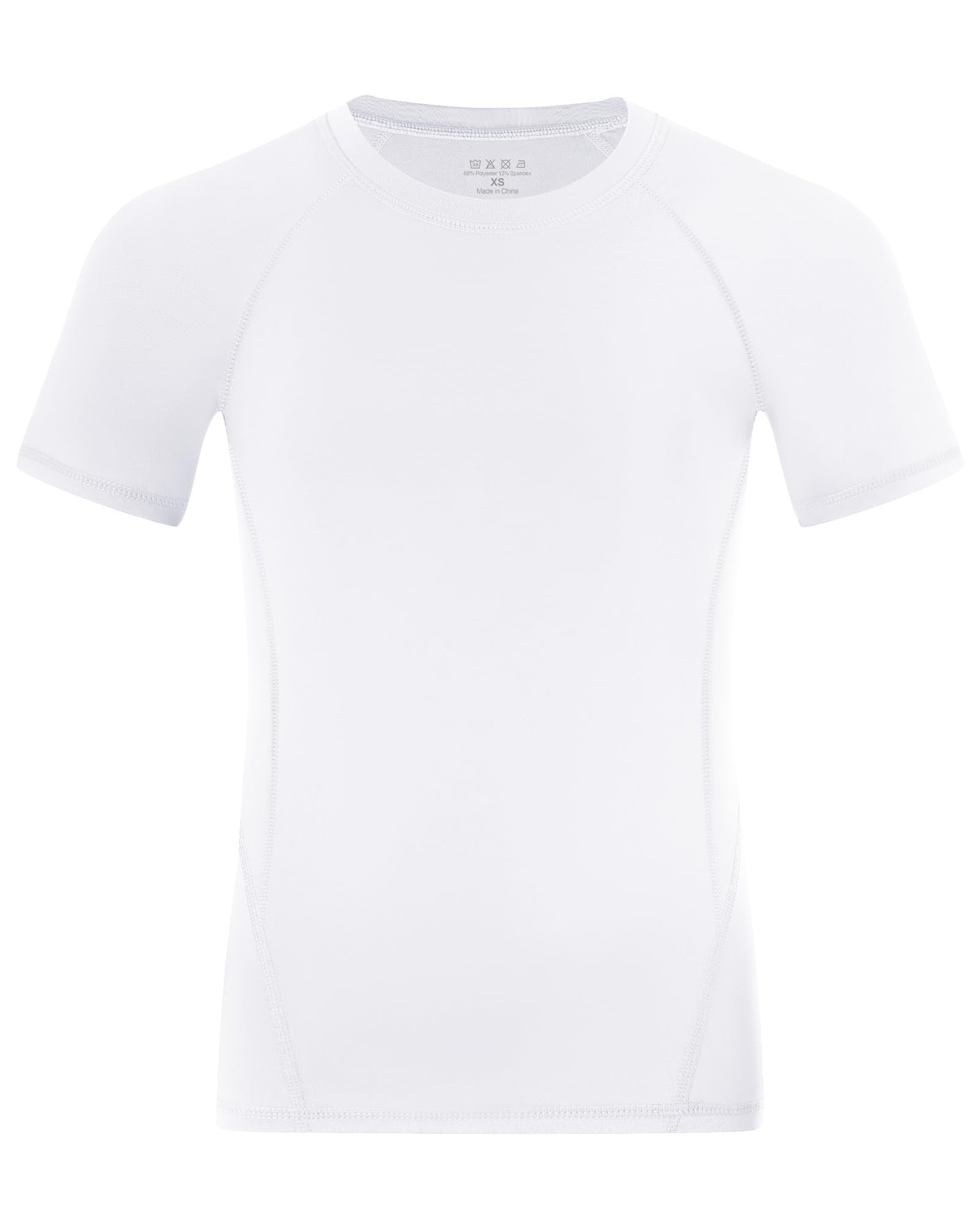 Runhit Kompressionsshirt für Jungen Kurzarm, Atmungsaktives Funktionsshirt Kinder mit UPF 50+, Schnell Trocknendes Sportshirt für Fußball Training Outdoor Sport