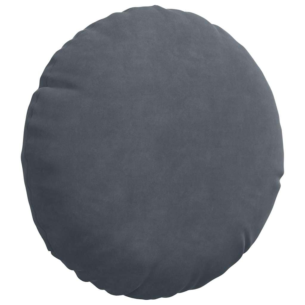 2 cojines de asiento de color gris oscuro, 30 x 13 cm de diámetro, terciopelo con cremallera, ergonómicos, suaves, para comedor, oficina, balcón, antideslizante, lavable, cojín acolchado
