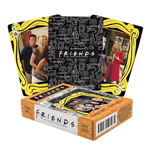 AQUARIUS Friends Cast Playing Cards - Themed Deck for Card Games - Officially Licensed Friends TV Show Collectibles, Orange