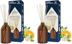 LOORGVEL 2er Set Diffuser Glasflaschen Schwarz - Nachfüllbar Für Duftstäbchen & ätherische Öle