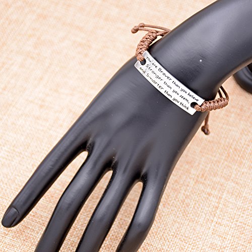 O.riya You Are Braver Than You Believe Bracelets (Brown) #TOP3