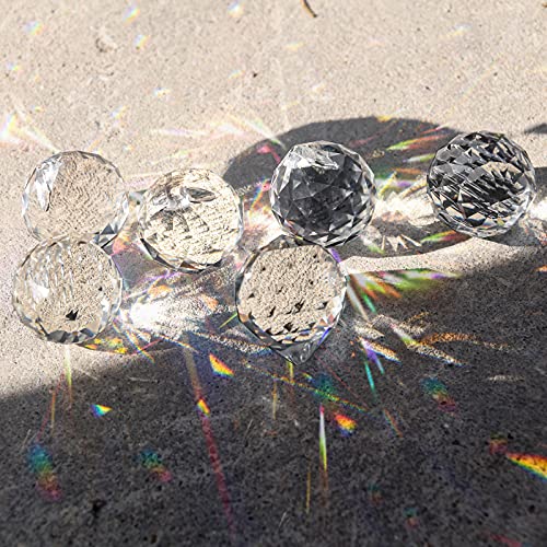 Merrynine Clear Crystal Ball Prism Sunshine Catcher Rainbow Pendants Maker, Hanging Crystals Prisms For Windows, For Feng Shui, For Gift(30Mm/1.18" 20Pack) #TOP3