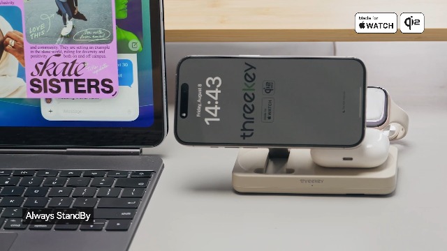 Amazon.com: THREEKEY 3 in 1 Qi2 Wireless Charging Station, 25W