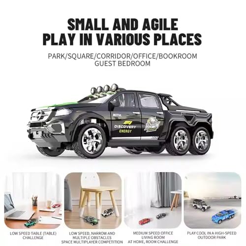 Image of Mini RC Car 1:64 Scale Remote Controlled Car from 3 4 5 6 Years 2.4GHz Mini RC Cars with Tractor and LED Light 3 Speed, Baby Cars Toy Gift