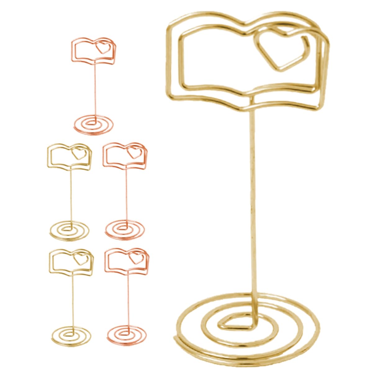 DIYEAH 6pcs Sturdy Metal Memo Clips Message Holders for Photos and Cards Versatile Office Desk Decor for Home Events Weddings and Gatherings