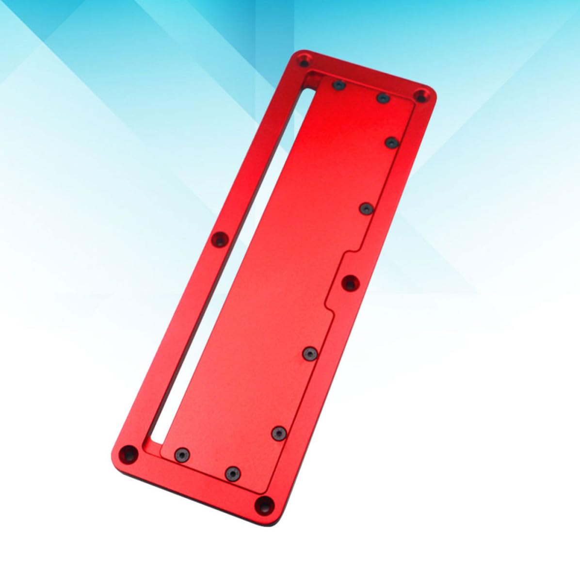 VALICLUD Herramienta Cubierta Roja para Trabajar la Madera Placa Circular de Metal Orificio Conveniente para Mesa de Carpintería para Bricolaje y Corte de Madera