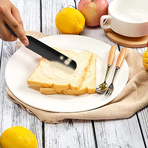 Set spatole in silicone - Spatola in gomma nera antiaderente 6 pezzi con anima in acciaio inossidabile - Set di utensili da cucina per spatole resistenti al calore per cottura - immagine 6