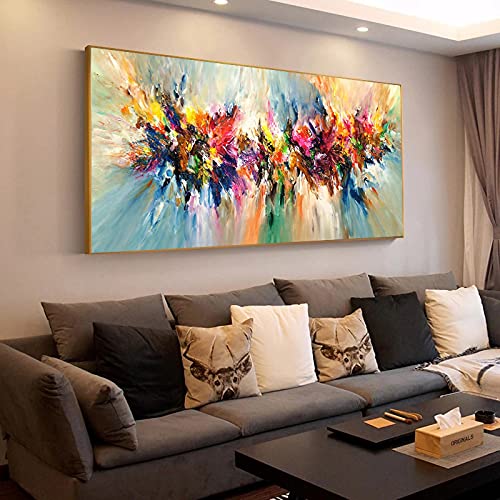 Art abstrait moderne haute définition sur toile premium 60x120 cm
