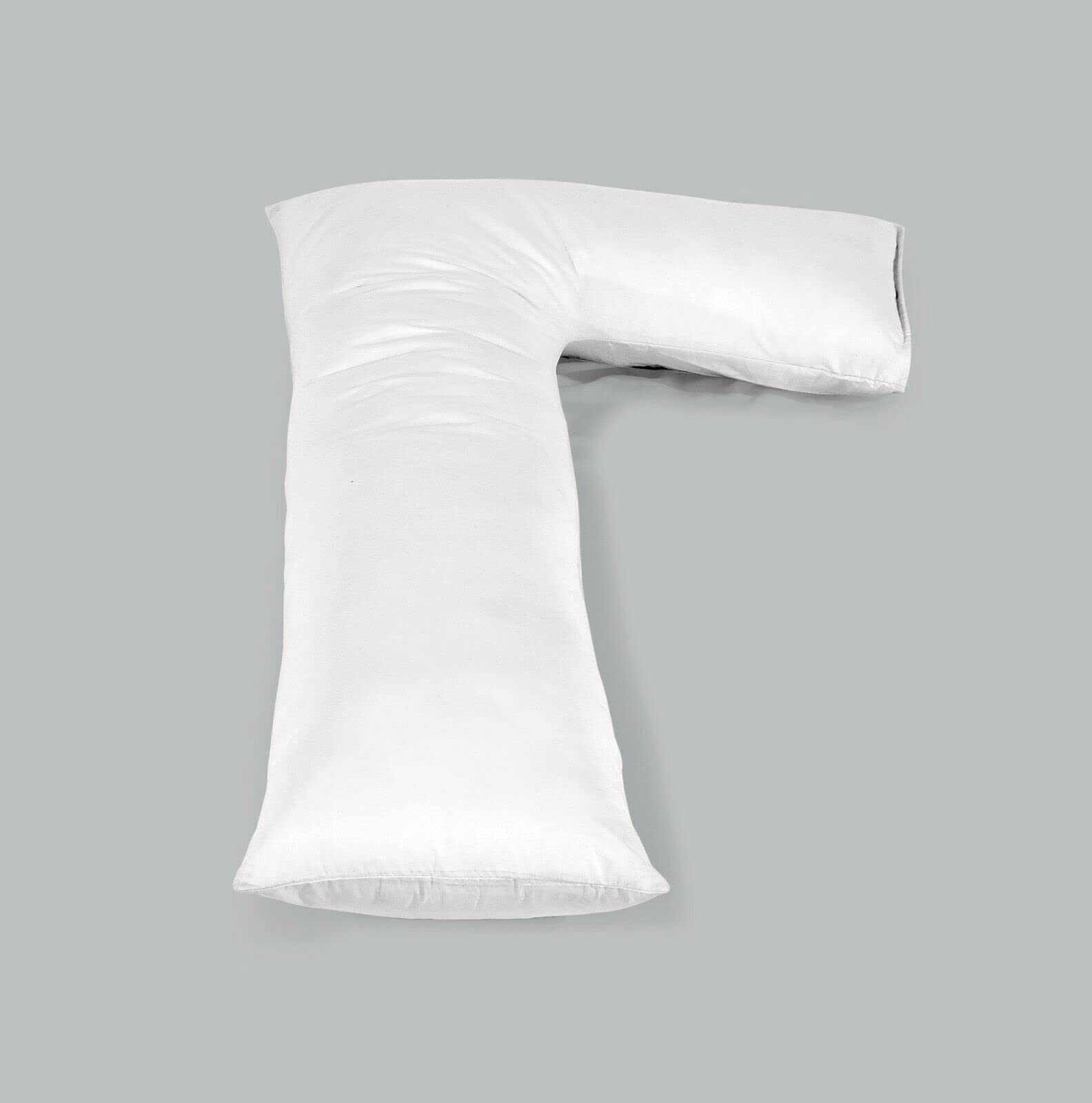 ARLINENS Superior Comfort Hollow Fiber L Shaped Long Full Body Pillowcase perfect for Side Sleepers- Maternity & Pregnancy Support Pillowcases (White)