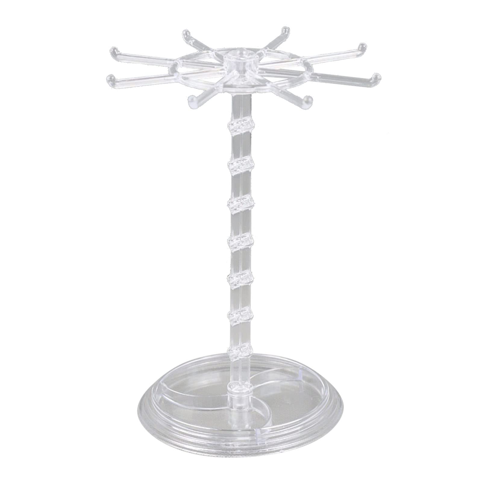 Jewelry Organizer Rotating Display Stand Necklace Storage Rack for Earrings Watch Showcase Rotating Display Stand for Shows Selling Earrings Bracelets Necklaces with Hooks