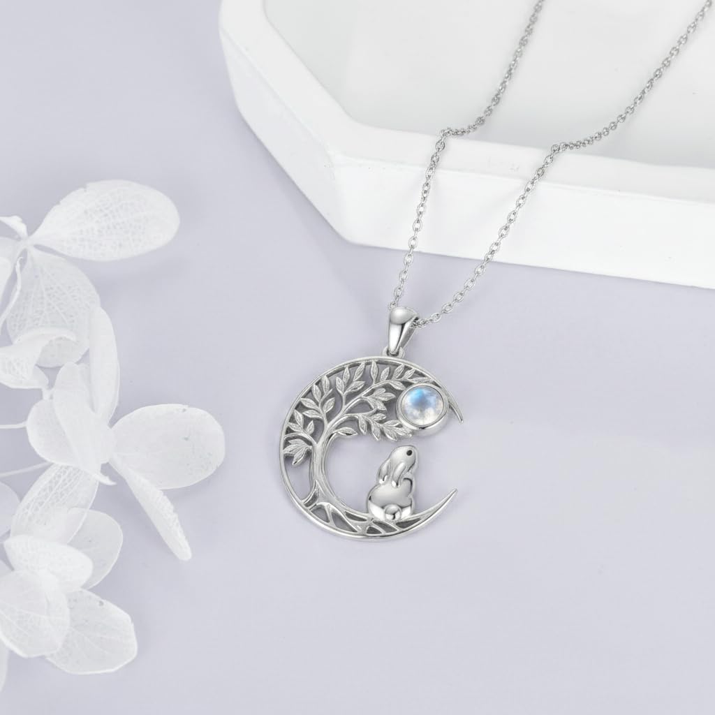 ROMANTICWORK Eisbären-/Seeotteranhänger Halskette für Damen 925er Sterlingsilber niedliches Herz-Tier-Anhänger Schmuckgeschenk für Mutter und Tochter zu Weihnachten oder zum Geburtstag