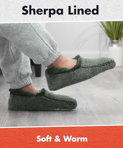Image of Snoozies Mens Two Tone Fleece Lined Slippers - Comfortable Slippers for Men - Two Tones