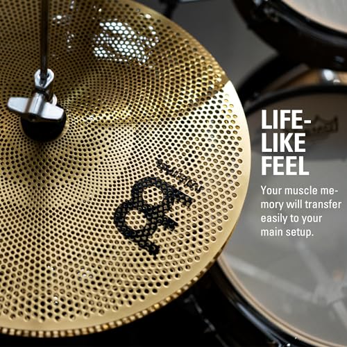 Meinl Cymbals Practice HCS Hihat – 14 Zoll (Video) Schlagzeug Becken Paar (35,56cm) – mit geringer Lautstärke – Messing – traditionelles Finish (P-HCS14H)