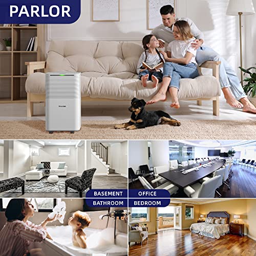 Anouton 2,000 Sq. Ft. Dehumidifier For Large Room Or Basements, Bedroom, Dehumidifier With Drain Hose, With Digital Control Panel,Overheat Protection (White) #TOP7