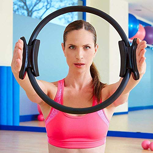 Anel Pilates magic circle Tonificador Círculo Mágico exercícios Preto 893-B - Lorben