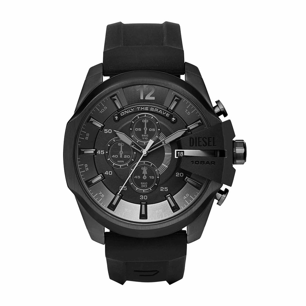 Diesel Chief Series orologio da uomo, movimento cronografo con cinturino in silicone, acciaio inossidabile o pelle