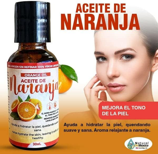 Miniatura 2 de Aceite de naranja 1.0 fl oz. Aceite de naranja Virgen Sin Refinar Para la Piel y Masajes