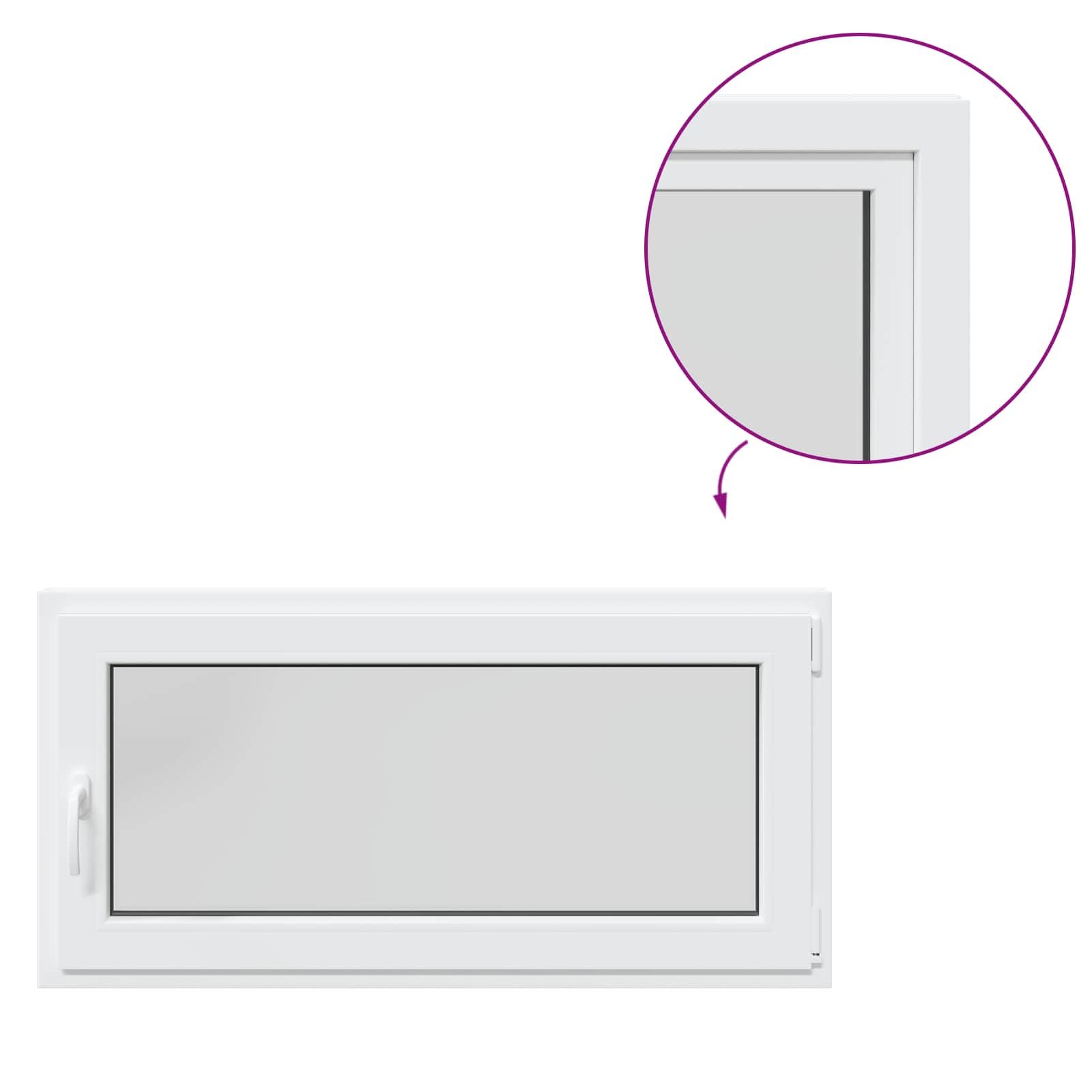 vidaXL Finestra per Soffitta RISOR 120 x 60 cm PVC e Vetro Bianco, Solaio, Isolamento Termico Moderno, Finestre Energy Efficient, Fissaggi in Vetro PVC Silenziati