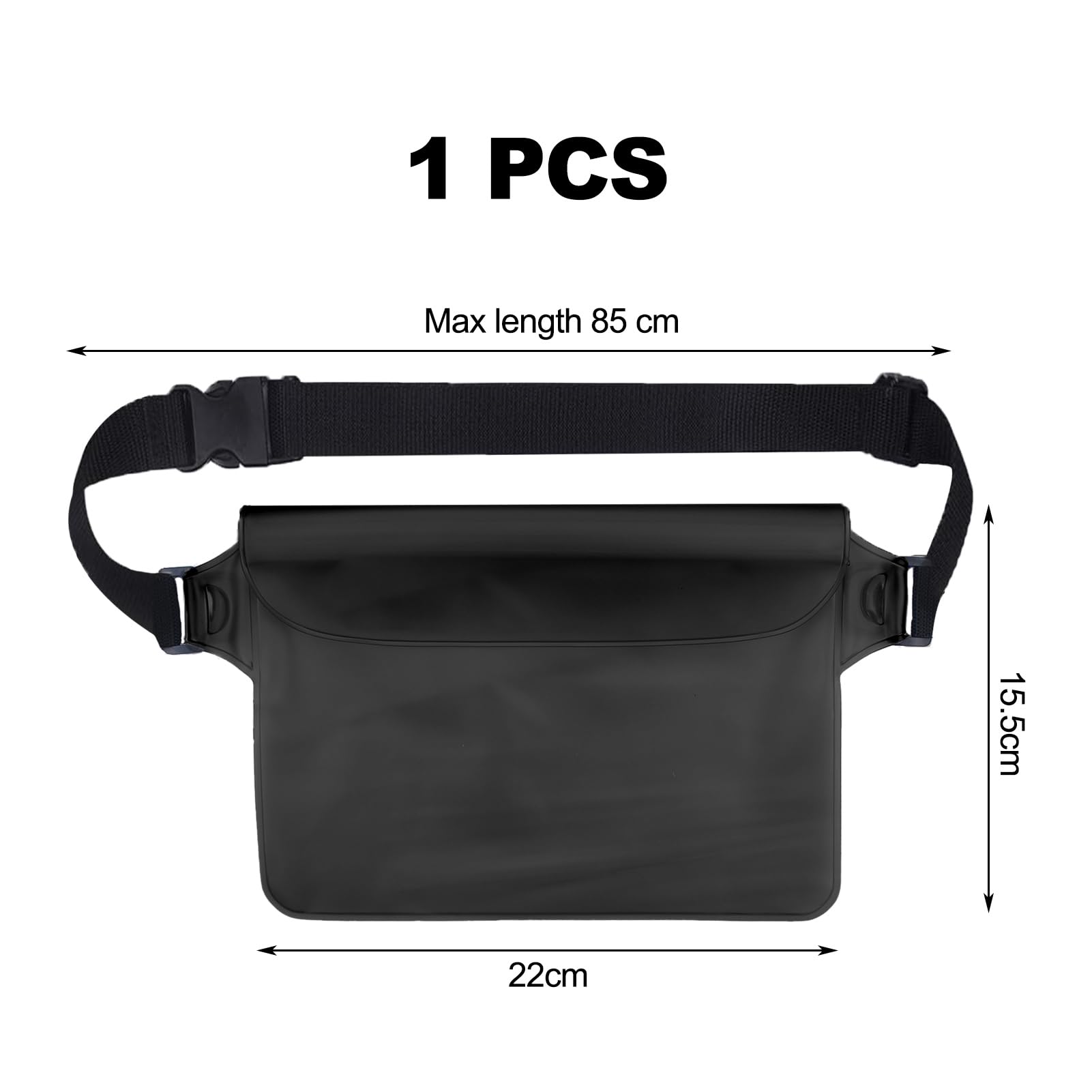 1 Pezzi Marsupio Impermeabile,Borsa Impermeabile,Borsa Impermeabile Mare,Marsupio Impermeabile Uomo,per Nuoto,Rafting,Campeggio,Escursionismo,Pesca,Con Cinturino Regolabile,22 * 15.5cm(Nero)