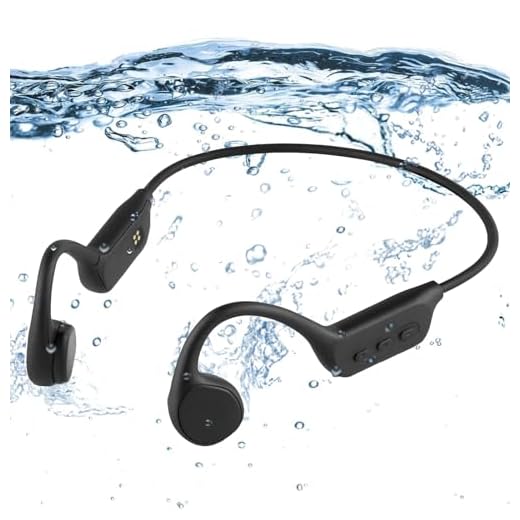 Waterproof Bone Conduction Headphones, IPX8 Waterproof 32GB Swimming MP3 Player Headphones Wireless Bluetooth 5.3 Open-Ear Headphones with Mic for Swimming Skiing Cycling Driving Gym Workout(Black)