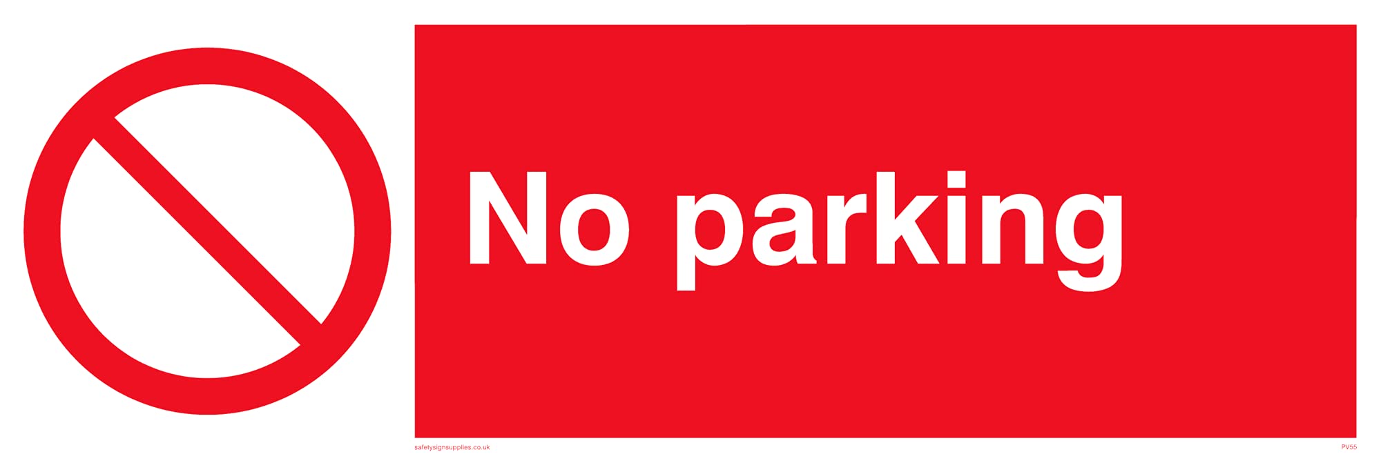 Pack of five - No Parking Sign - 300x100mm - L31