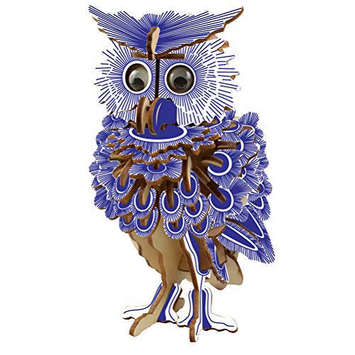 3D Puzzle, 3D Wooden Puzzles, Cute Owl Shaped Jigsaw Puzzle Toys, DIY Mechanical Model, Building Construction Kit, Home Decoration, for Kids and Adults