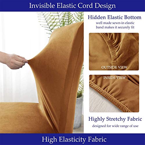 Housse de chaise velours pour rénover et protéger vos sièges usés - 4
