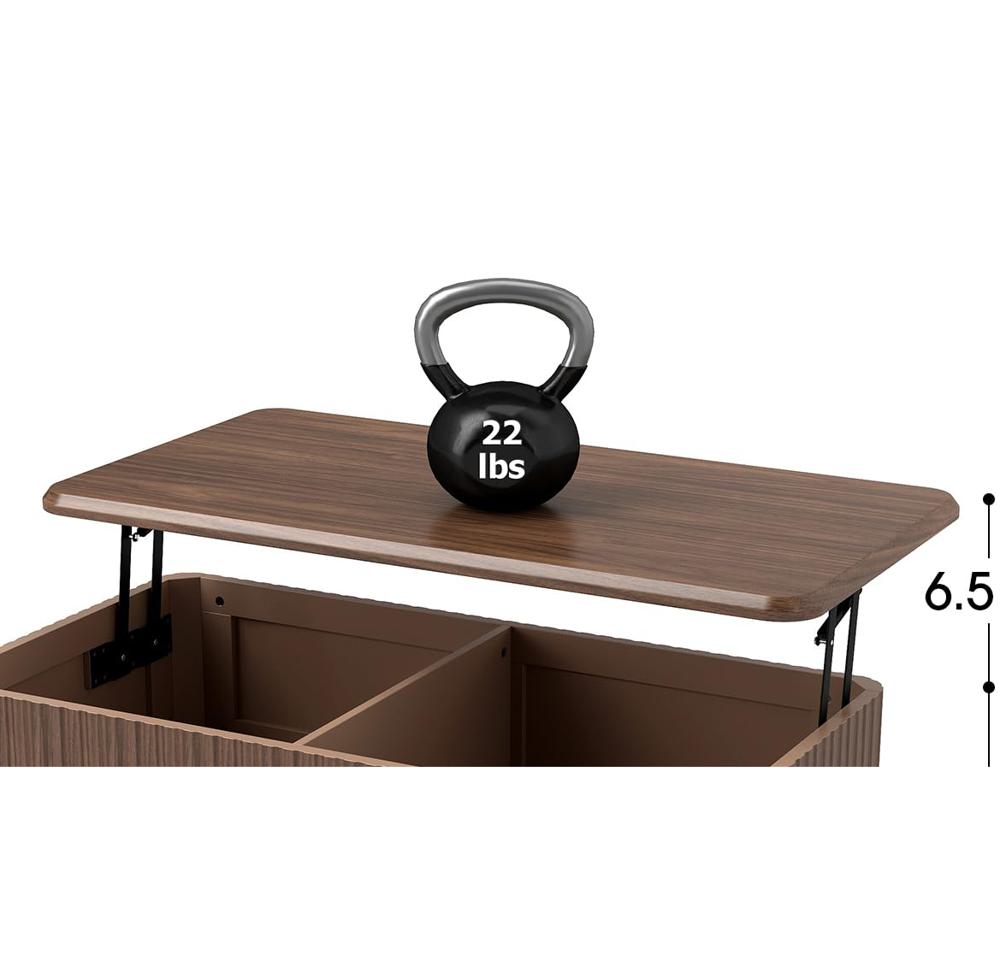 Amazon.com: JOINICE Lift Top Coffee Table with Storage, Mid
