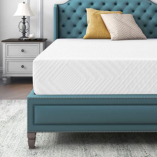 IULULU 10 Inch Queen Size Memory Foam Mattress, Mattresses in a Box, Breathable Removable Quilted Cover, Medium Feeling, White IULULU 10 Inch Queen Size Memory Foam Mattress, Mattresses in a Box, Breathable Removable Quilted Cover, Medium Feeling, White