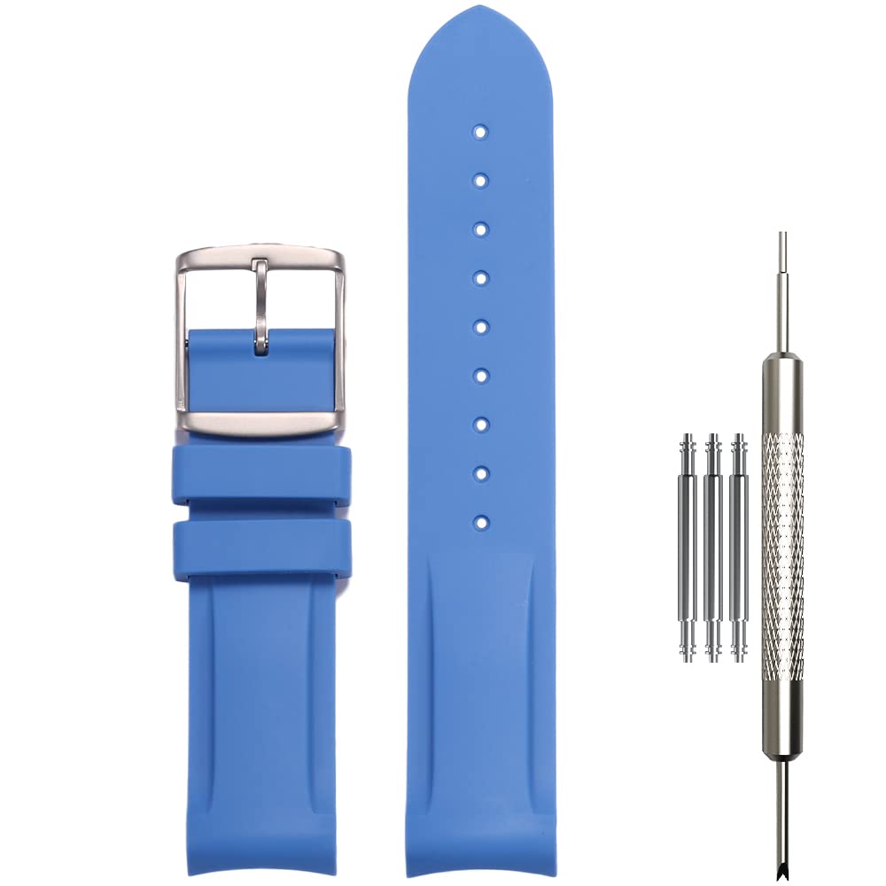 WRISTARMOR 20mm Curved Rubber Strap Compatible with Omega x swatch Speedmaster Moonswatch Couple Silicone Wristwatch Band, 20mm, Created quartz (B0BYN3LPNK) Amazon Price History, Amazon Price Tracker