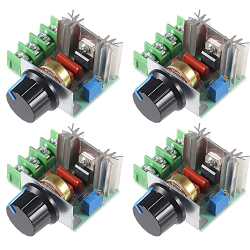GUUZI 4pcs 2000W Controlador de Velocidad del Motor de CA, Regulador de Velocidad del Atenuador del Módulo, Regulador de Voltaje Ajustable de 110-220V 25A para Ajustar la Atenuación