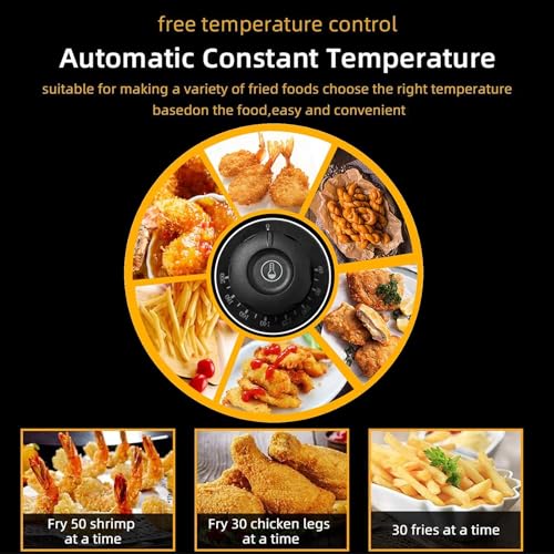 Kommerzielle Fritteuse, kommerzielle elektrische Fritteuse mit Korb und Deckel, 5000 W, Edelstahl, 2 x 10 l (10,5 QT), Doppeltank-Tischfritteuse für den privaten und gewerblichen Gebrauch, schnelle – Bild 4