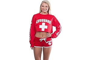 LIFEGUARD Official Cropped Crewneck Pullover Long Sleeve Sweatshirt For Women