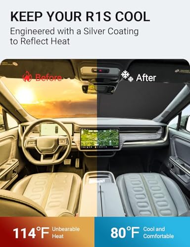 Image of Proadsy 2026 Upgrade Windshield Sun Shade Custom Fit 2015-2025 2026 Mercedes-Benz S-Class Foldable Front Sunshade Protector Sun Visor Blocks UV Rays Keep Car Cooler