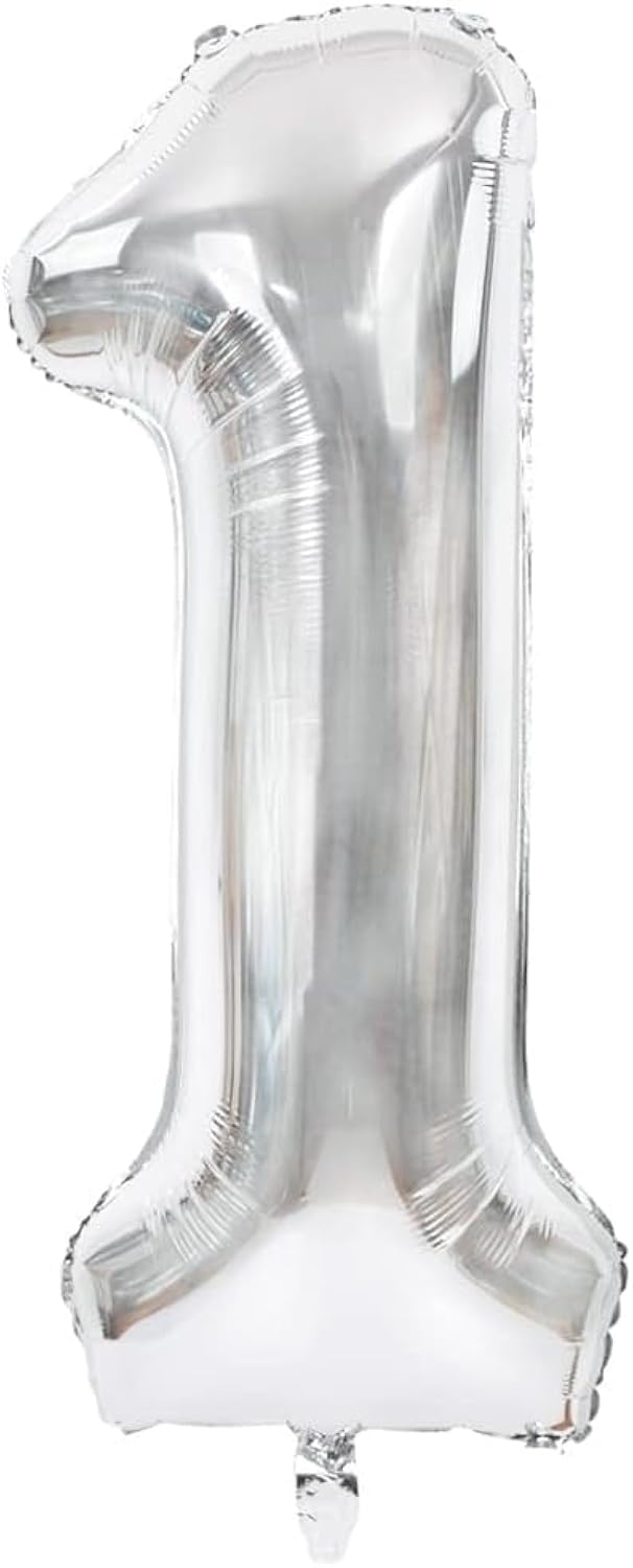 Goldedge 18" NON-FLY Number Balloons, Party Prop, Wall Decoration, Aluminum Hanging Foil Film banner Mylar Balloon for Birthday Party Decoration