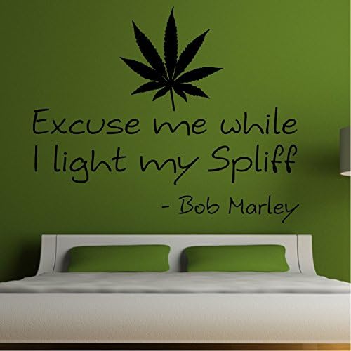 I light my spliff wall sticker bedroom quote art large vinyl stickers transfer mural