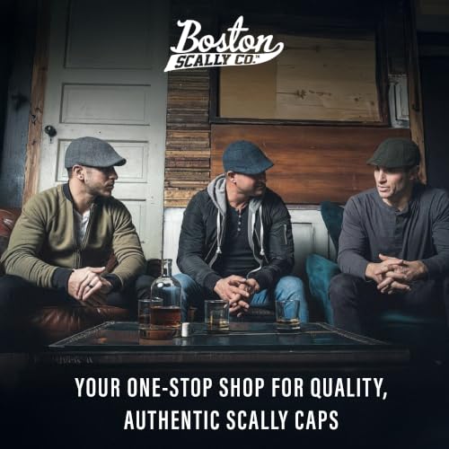 Image of The Original Boston Scally Cap - The Dubliner Newsboy Flat Cap - 6 Panel Cotton Fitted Hat for Men