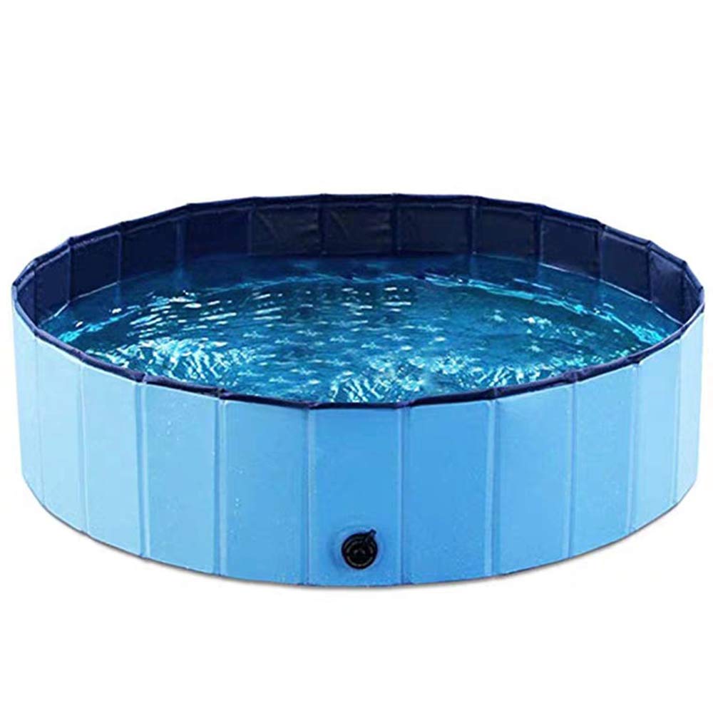 Piscina infantil para mascotas y niños, (M: 80 x 20 cm), piscina plegable para perros, piscina antideslizante de PVC, resistente para niños, mascotas, perros, piscina de baño para jardín, patio, baño