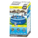 Selbsttragende Pool 300 x 76 + Klärer 3618 Liter