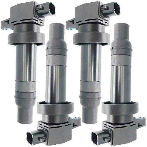 DMCOIL Set of 4 Ignition Coil Pack Compatible With Hyundai Creta Elantra V VI i30 Kia Carens III PRO CEE'D Rio III IV Soul Venga Cerato 1.4L 1.6L 2007- Replaces OEM 27301-2B010 C1737 UF636 5C1794 (4)