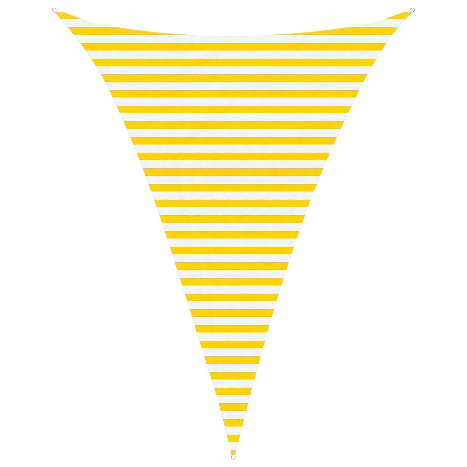 vidaXL Sun Shade Sail Yellow and White 3 x 4 x 4 m, Outdoor Living Solution, Triangular UV-Resistant Shade Sail, Modern Patio Canopy for Garden, Balcony, Playground Protection