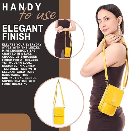 Image of LEEZEL Women's Girls Wallet Sling Bag for Mobile Cell Phone Holder
